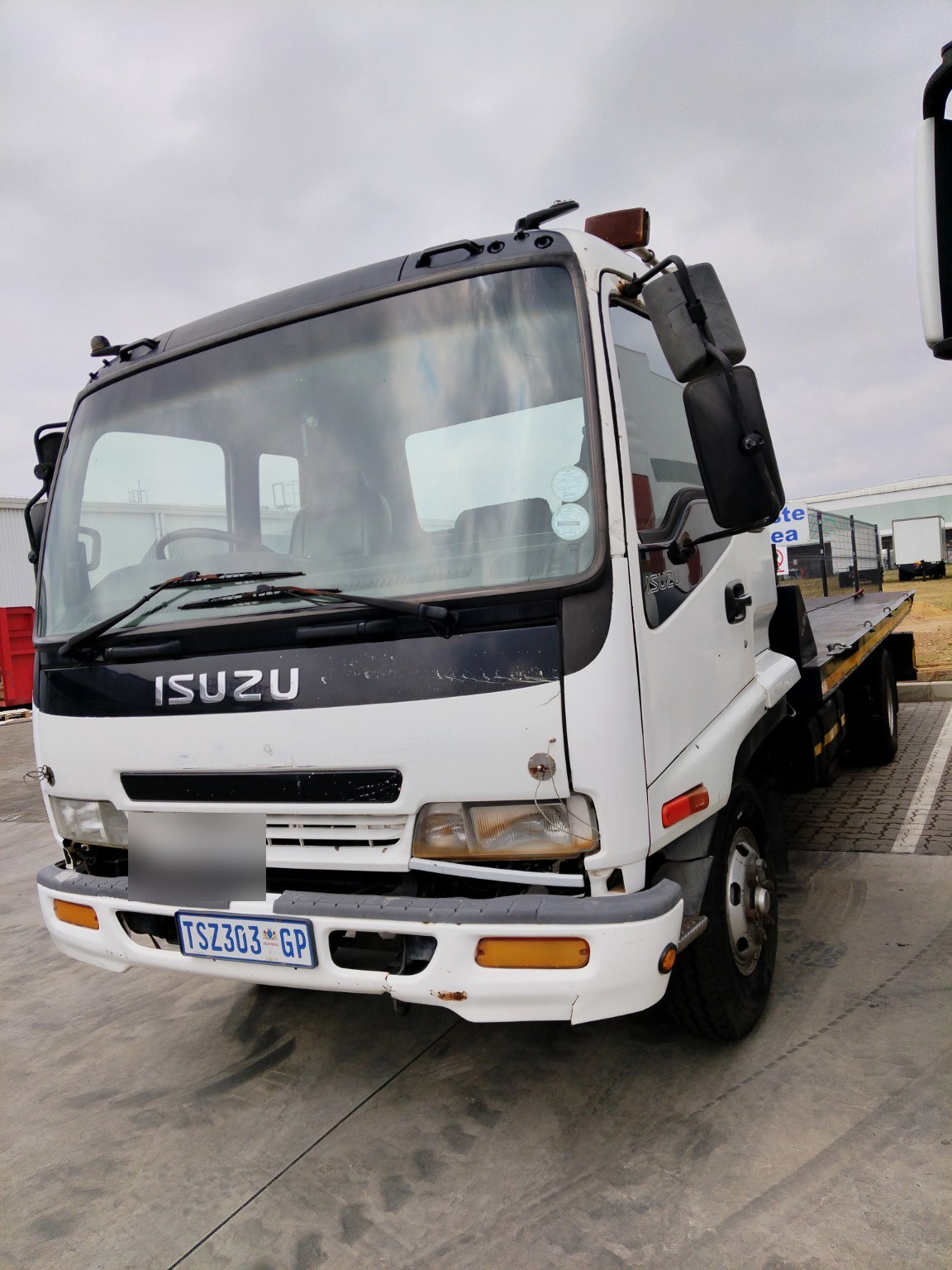 Commercial fleet truck front view
